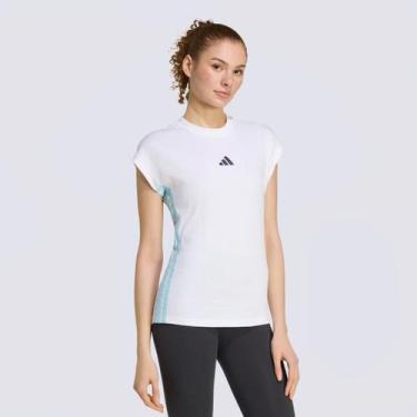 Imagem de Camiseta Adidas 3 Listras SJ Feminina Branca, M