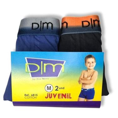 Imagem de Kit c/ 2 Cueca Boxer Infantil de Algodão Dom Marco, P