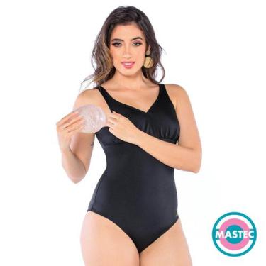 Imagem de Maiô Mastec Liso Preto Banho De Mar  0526, 50