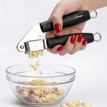 Imagem de Espremedor Amassador Triturador De Alho Manual Aço Inox Cozinha Profis