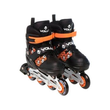 Imagem de Patins In Line Laranja e Preto Tam 31/34 - Vollo VPL251P, Laranja e pr