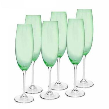 Imagem de Taça de Champanhe Banquet C/6 Verde 200ml 35719 Wolff