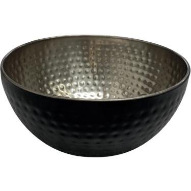 Imagem de Saladeira de Aço Inox Matelada 18,5cm 1,75L para Saladas Frutas e Massas Frias Preto em Casa Tem