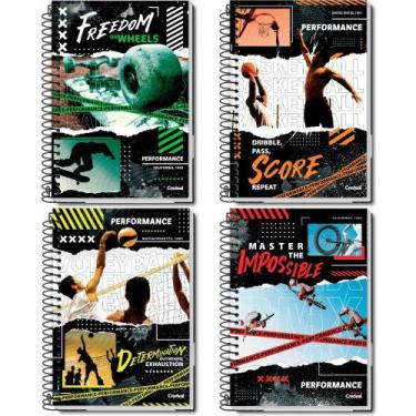 Imagem de Caderno Espiral Capa Dura 10 Matéria - 160 Folhas - Performance - Cred