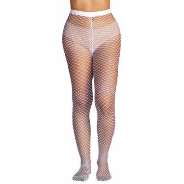 Imagem de Meia calça arrastão elástico na cintura Loba Lupo, Único, Branco