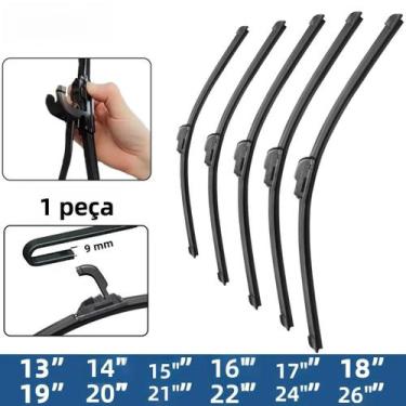 Imagem de Lâmina De Limpador De Para-brisa Universal 9mm J Hook Para Carro, 13-2