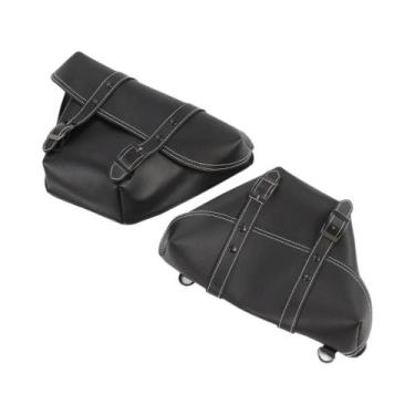 Imagem de Bolsa Lateral Universal Impermeável De Couro Para Motocicleta, Alforje