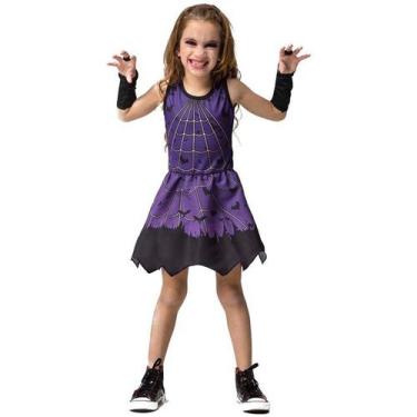 Fantasia de Halloween Infantil Feminina Vampira Marcelina Com Dentes no  Shoptime