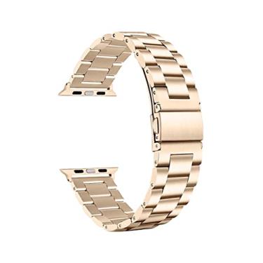 Imagem de Pulseira Aço Inoxidável Elos Clássica, Compatível com Apple Watch (38/40/41, Estelar)