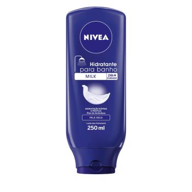 Imagem de Creme Hidratante Corporal Nívea Milk Para Banho Creme Desodorante 250ml