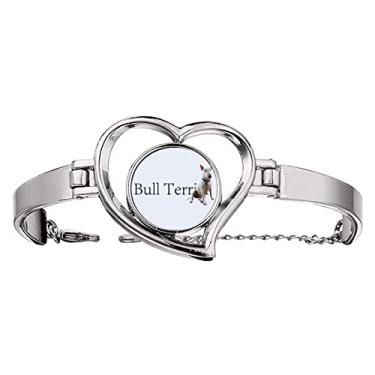 Imagem de N/A N/A Bracelete de fio com aparência de Bull Terrier para cães e joias de coração, medium, metal