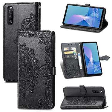 Imagem de YUNCHAO Caixa de telefone Para Sony Xperia 10 III Mandala Embossing Padrão Horizontal Flip Capa De Couro Com Holder & Card Slots & Carteira & Labilete capa para celular