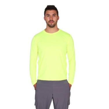 Imagem de Camiseta Com Proteção Uv50+ Amarelo Neon - Para Esportes Ao Ar Livre -