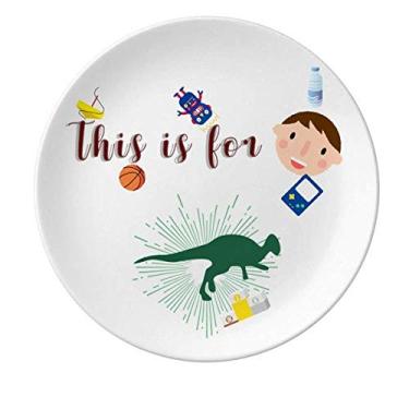 Imagem de Prato de porcelana flexível Power Hunting Speed Prato redondo para jantar masculino