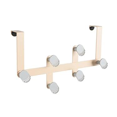 Imagem de KIZQYN Ganchos de casaco cabide de parede cabide de porta gancho de casaco cabide de armário de cozinha suporte de armazenamento de toalha de banheiro doméstico rack de pendurar de parede (cor: damasco)