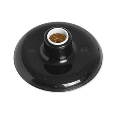 Imagem de Plafon Preto Bocal Porcelana 100W Com Borne Ilumi