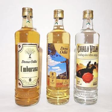 Imagem de Kit Cachaça Dona Odila 3 Versões 690 ML Premium Carvalho, Armazenada