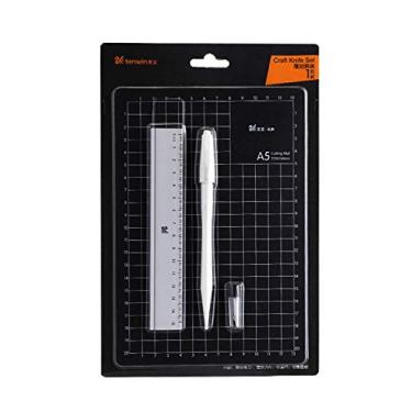 Imagem de Faca de entalhe Legou para projetos de arte, scrapbook e faça você mesmo com 8 lâminas sobressalentes brancas A5