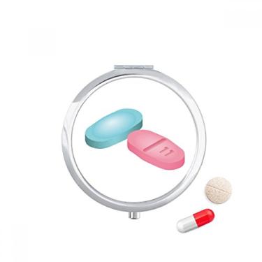 Imagem de Produtos de cuidados de saúde com padrão de comprimidos, caixa de armazenamento de medicamentos, dispensador de contêiner