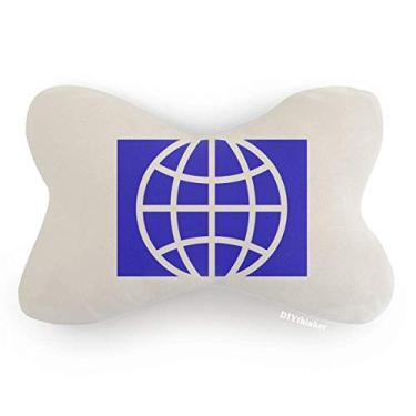 Imagem de DIYthinker Almofada de apoio de cabeça para decoração de pescoço quadrado Earth Blue