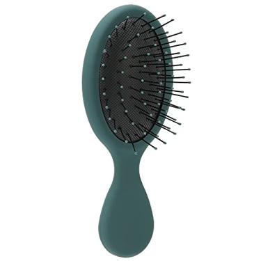 Imagem de Pente Almofada De Ar Sluffs Mini Pente Para Cabelo Brilhante Alça De Resina Pente Para Cabelo Brilhante Alça De Resina Pente Para Cabelo Liso(verde escuro)