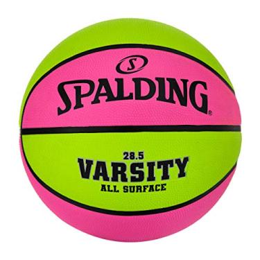 Imagem de Spalding Bola de basquete universitária rosa/verde, 72,4 cm (28,5")