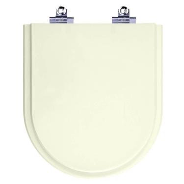 Imagem de Assento Sanitário Laqueado Soft Close Riviera Pergamon Bege Claro para vaso Celite