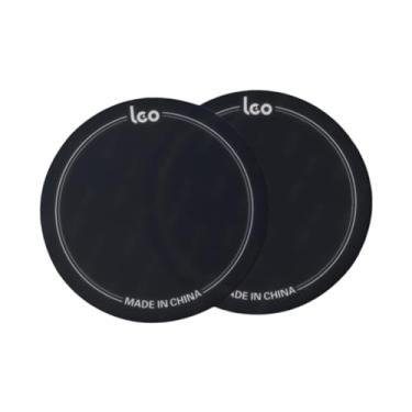 Imagem de Vaveren Protetor de pedal de tambor baixo, 2 peças, fácil e rápida instalação, almofadas de prática, acessórios de instrumento de percussão, preto 9,6 cm