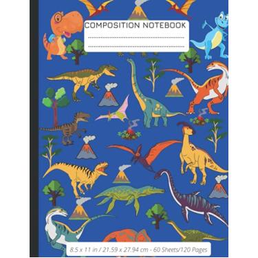 Imagem de Dinosaur Era - Primary Composition Notebook Journal for Kids | Grades K-2 School Exercise and Drawing book |: Dotted Midline with Picture Space,120 ... Cover (Kids Jurassic Composition Notebooks)