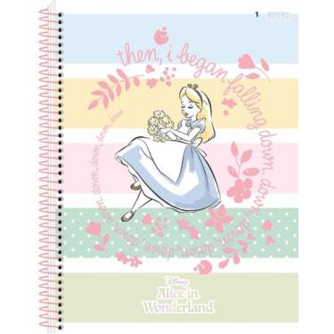 Imagem de Caderno Universitário Alice In Wonderland 1 Matéria 80 Folhas-Sd