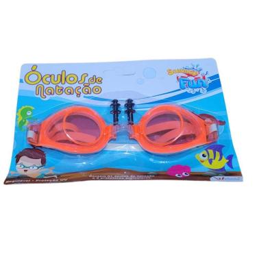 Imagem de Óculos De Natação Infantil E Protetor De Ouvido Laranja