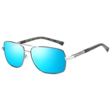Imagem de Óculos de Sol Masculino Polarizado UV400 Lente Polarizada (Azul)