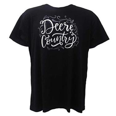 Imagem de John Deere Camiseta feminina preta manga curta Deere Country, Preto, XG