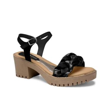 Imagem de Sandália Infantil Pink Cats Salto Tratorada Preta V3031-Feminino