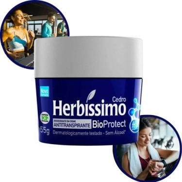 Imagem de Desodorante Em Creme Antitranspirante Herbíssimo Bioprotect Cedro 55G