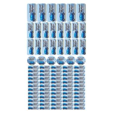 Imagem de Adesivo Etiqueta Escolar Personalizado Vinil Carros 88UN