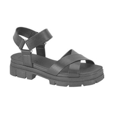 Imagem de Sandália Flat Moleca com Velcro - Preto-Feminino