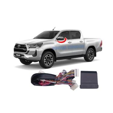 Imagem de Kit de Espelho Retrovisor Lateral Automático Dobrável Forten Kingdom, Compatível com Hilux 2017-2024, Esquerdo, Dobrável, Ajuste Específico do Veículo