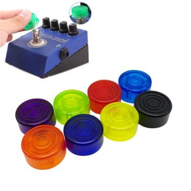Imagem de CCeCCe Pacote com 8 pedais de efeito pedal para guitarra elétrica, emulador de baixo, placa de afinador, interruptor de pé, protetor de unhas, processador amplificador, botão de proteção, tampas de