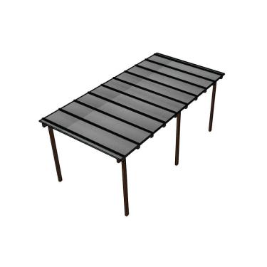 Imagem de Kit Policarbonato Cinza Refletivo 6mm 6,00m X 3,00m - Perfis Naturais