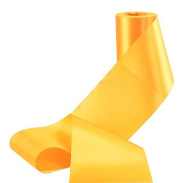 Imagem de Fita de cetim de cor sólida, sem rugas, fita de tecido sedoso para cerimônia de corte, faixas, cadeira, mesa, carro, laços, artesanato, costura, decoração de festa de casamento (dourado 10 cm de