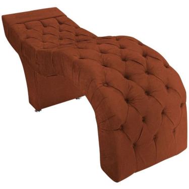 Imagem de Maca Estética Estofada Capitonê Para Cílios E Sobrancelhas - Terracota