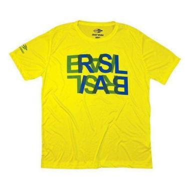 Imagem de Camiseta Mormaii Helanca Dry Brasil - Feminino, Amarelo, Azul, Verde, 