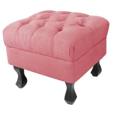 Imagem de Puff Baú Luís XV SRJ Suede Cor Rosê - SRJ Móveis
