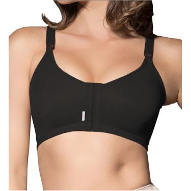 Imagem de Sutiã Curto Pós-cirúrgico Sem Costuras Cinta Moderna, P, Preto