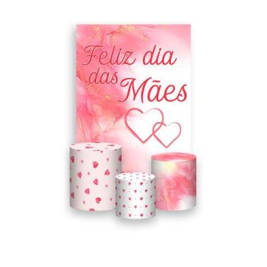 Imagem de Painel De Festa Vertical 1,50 x 2,20 + Trio De Capas Cilindro - Feliz 