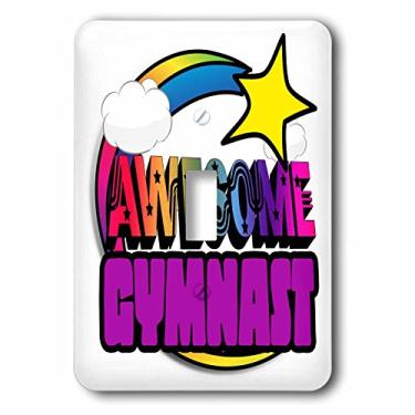 Imagem de 3dRose Capa para interruptor de luz lsp_201321_1 estrela cadente arco-íris incrível ginasta