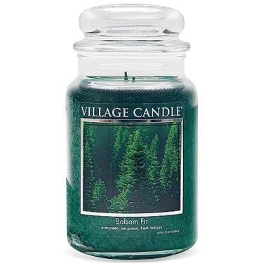 Imagem de Village Candle Frasco grande de boticário de abeto bálsamo, vela perfumada, 602 g, verde