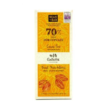 Imagem de Chocolate 70% Cacau com Cupuaçu Gallette 100g - Gallette Chocolates