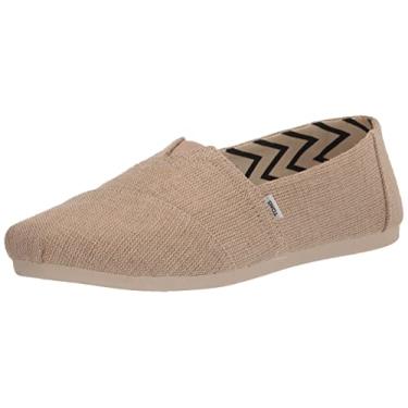 Imagem de TOMS Mocassim feminino Alpargata Heritage Canvas, Não tingido natural, 5 Wide
